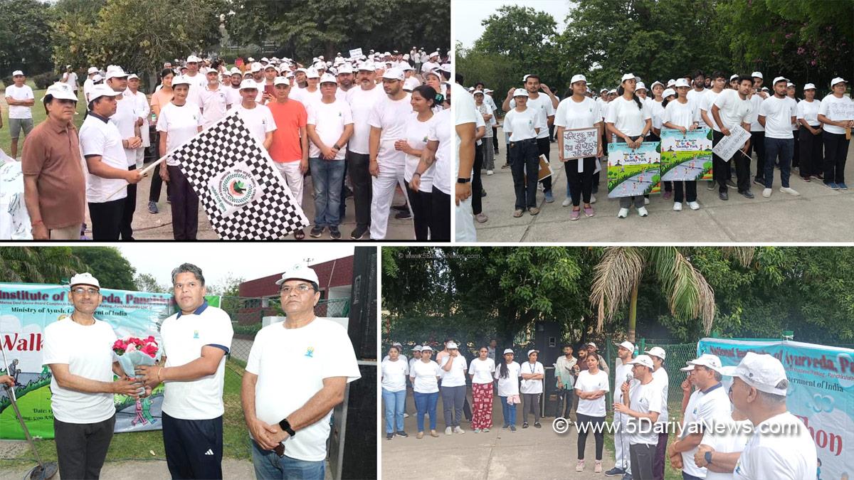 NIA Panchkula Organizes Successful Walkathon as Part of International Yoga Day Celebrations